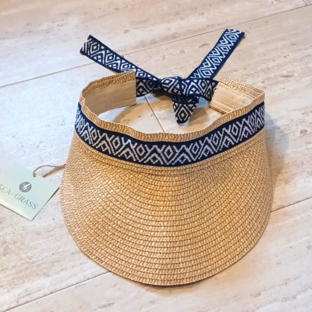 New Sea & Grass Straw Packable Visor